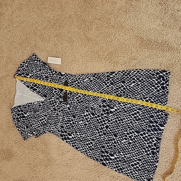 NWT! Charter Club Size M Blue with white printed dress - Picture 11 of 12